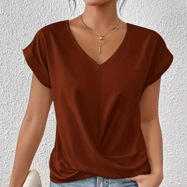 Claire - Elegant ladies V-neck shirt