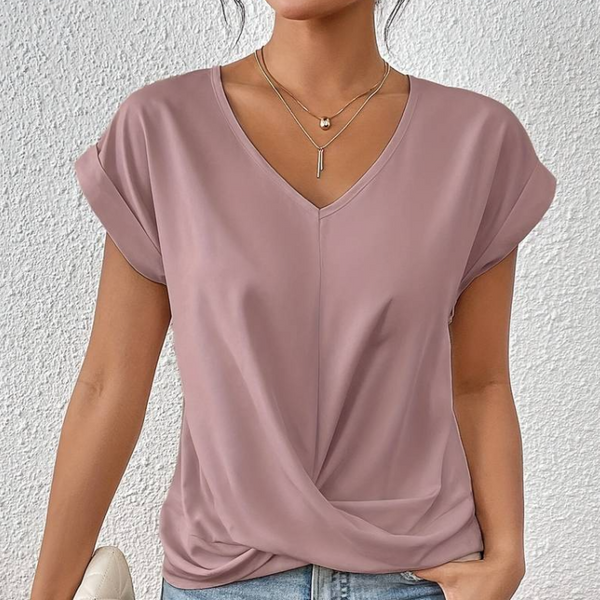 Claire - Elegant ladies V-neck shirt