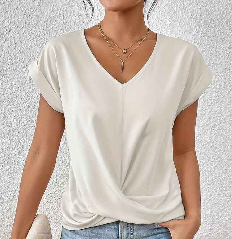 Claire - Elegant ladies V-neck shirt