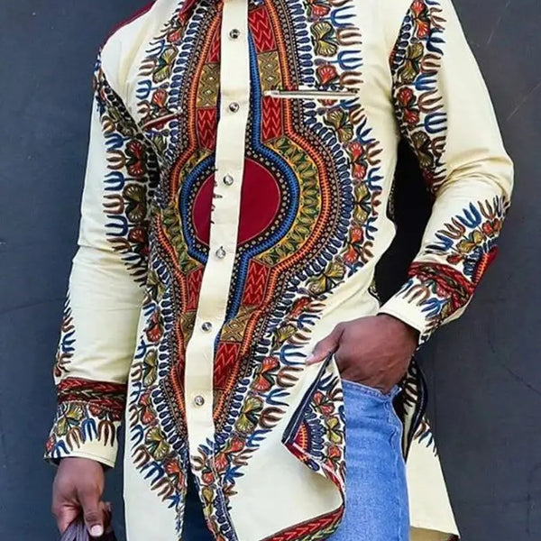 Dashiki African Men's Long Sleeve Shirt