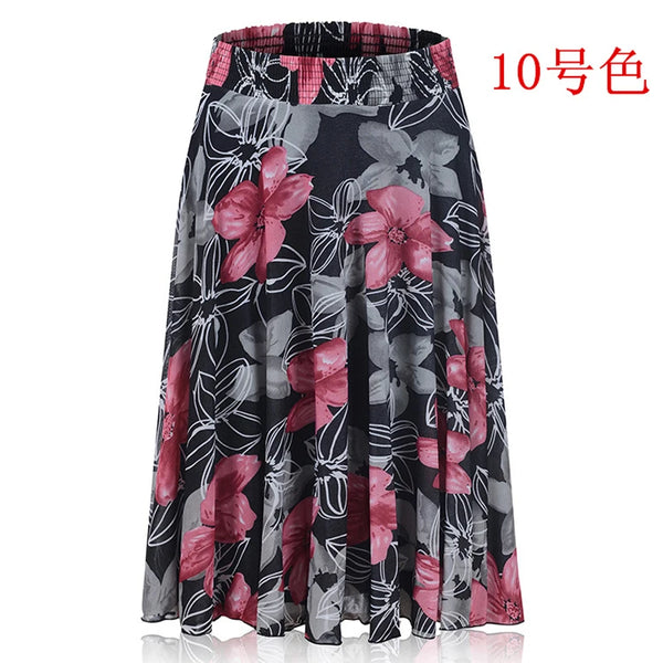 2024 Fall Polka Dot Flower Pleated Skirt