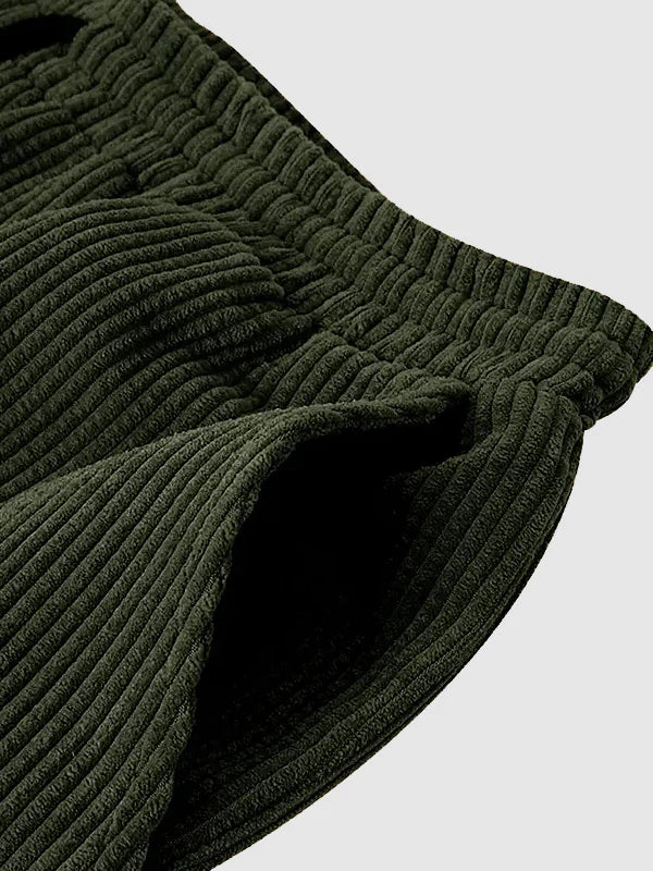 LightUp Casual Corduroy Shirt Set