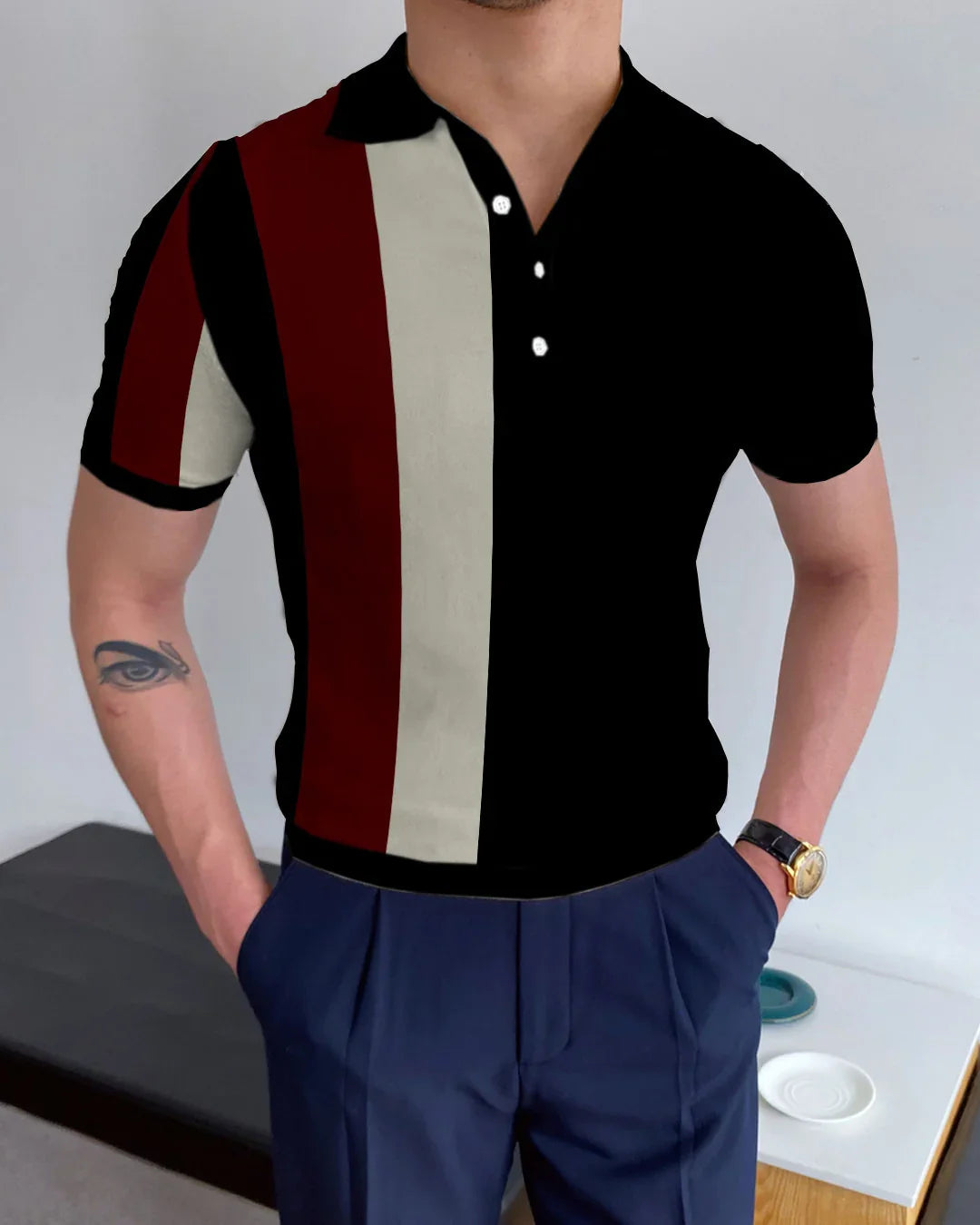 Men's Stylish Casual Lapel Polo Shirt