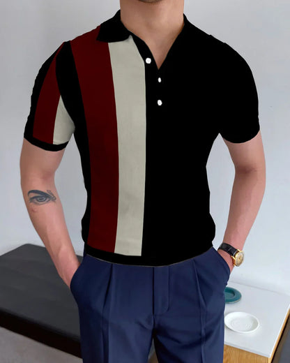Men's Stylish Casual Lapel Polo Shirt