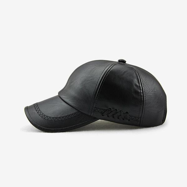 LEATHER BASEBALL CAP