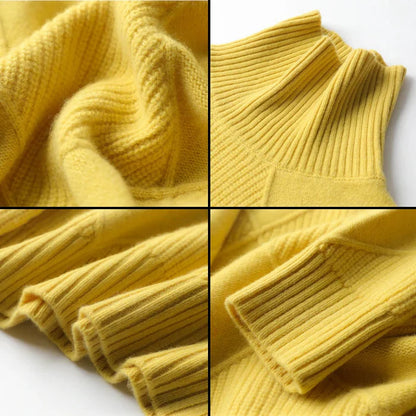 Nina European-style High-Collar Diamond Sweater